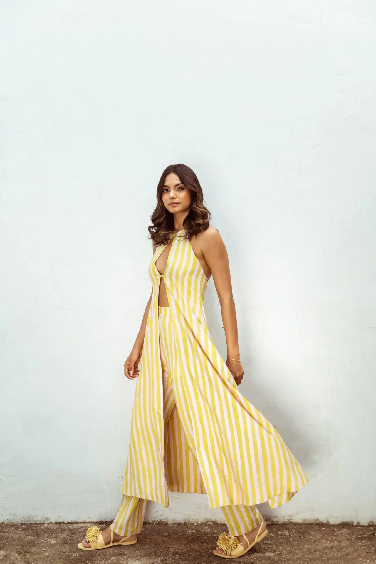 Striped cotton co-ord set women India — brunch and vacation outfit — Label WildChild