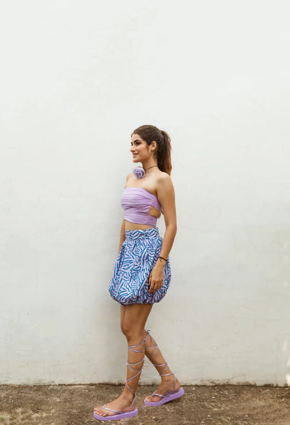 RAMY TUBE PLEATED CROP TOP