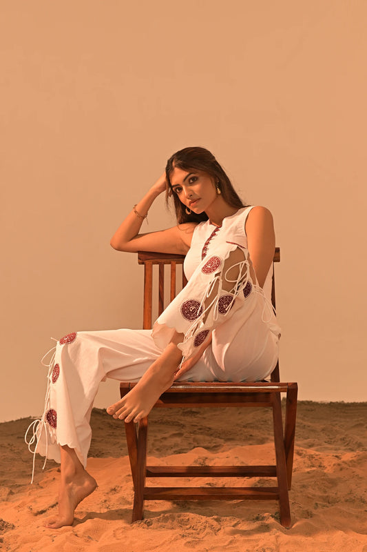 THE SCALLOP EMBROIDERED CO-ORD