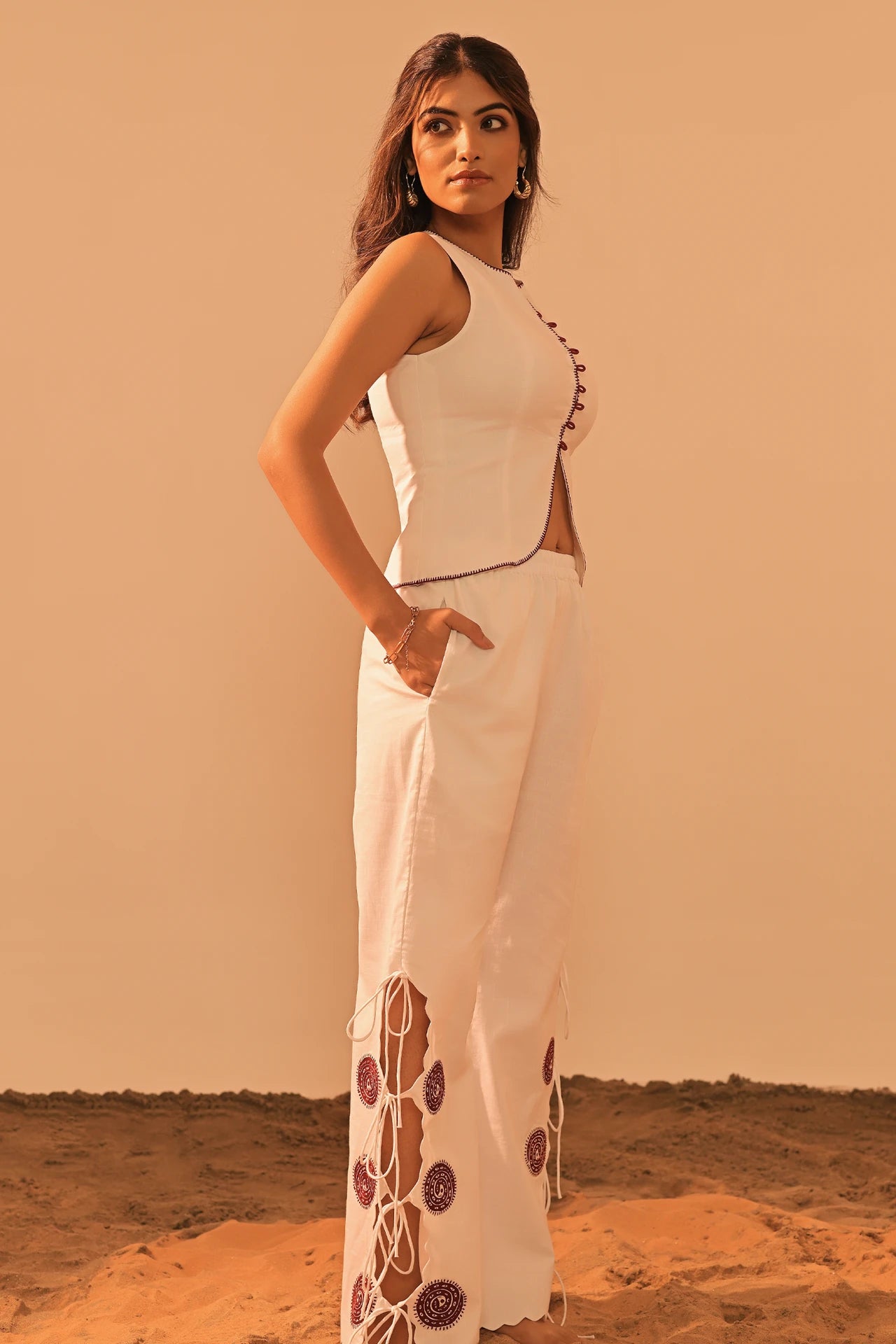THE SCALLOP EMBROIDERED CO-ORD