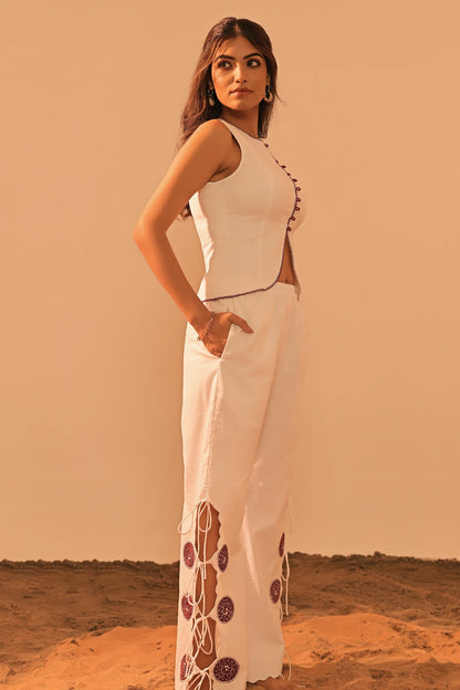 THE SCALLOP EMBROIDERED CO-ORD