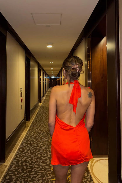 RIVIERA ORANGE MINI DRESS