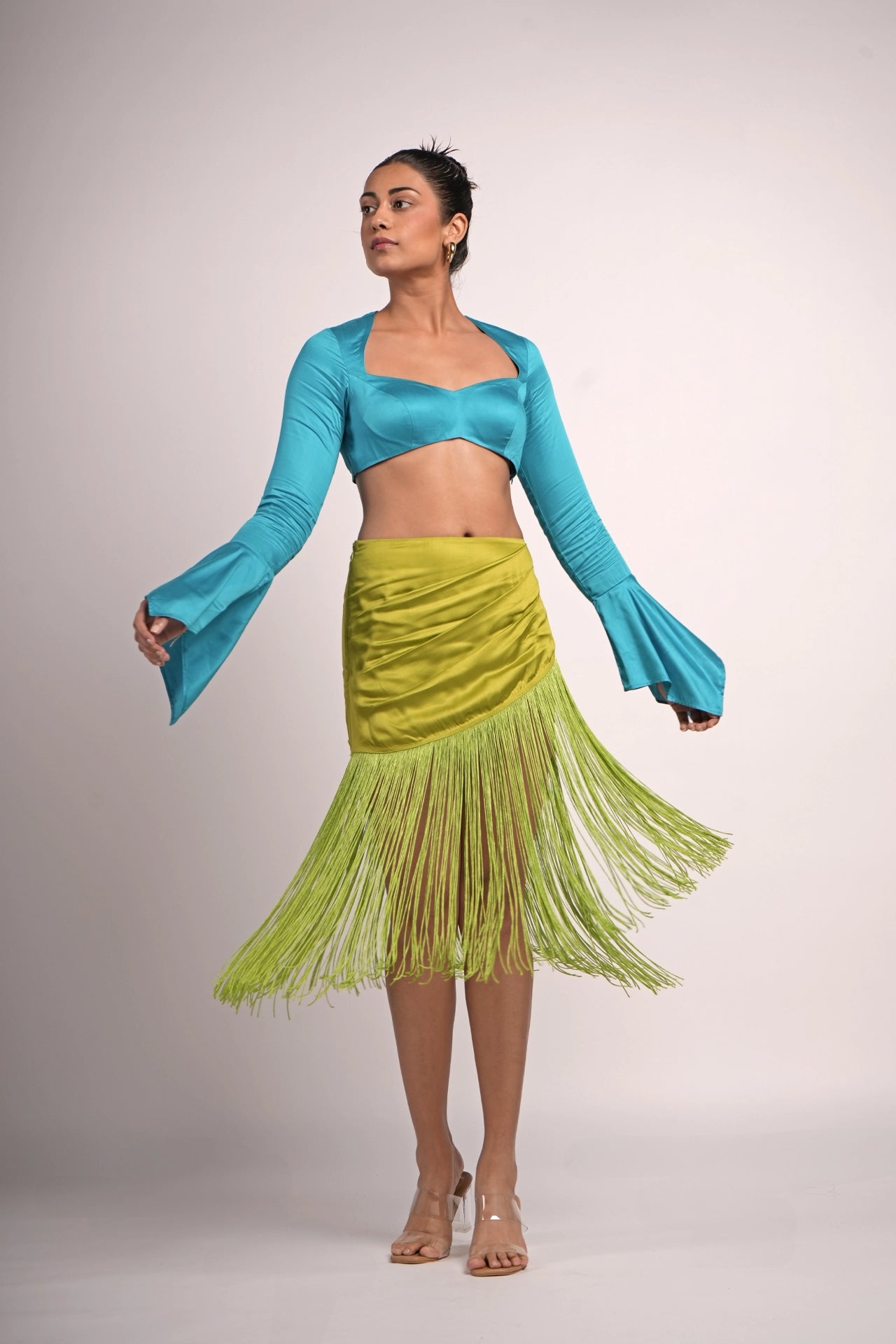 Electric Blue Sculpted Blouse — Label WildChild India